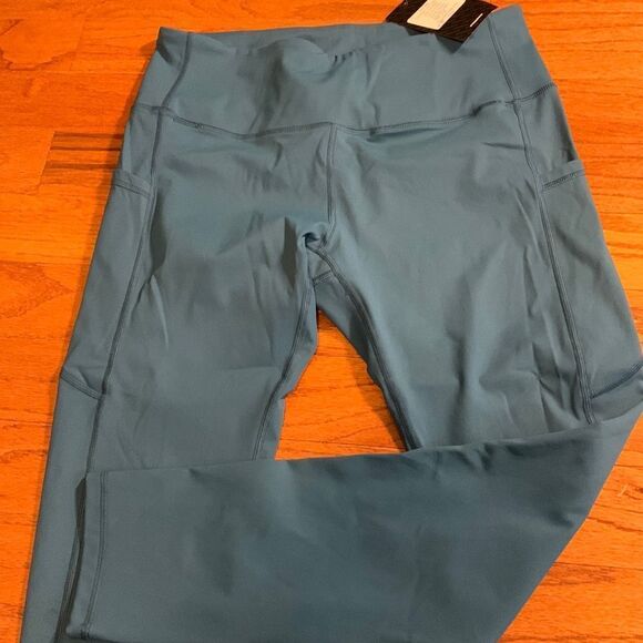 Pasomix Size XL high rise waist/tummy control/double pockets blue athletic pants - Picture 1 of 8